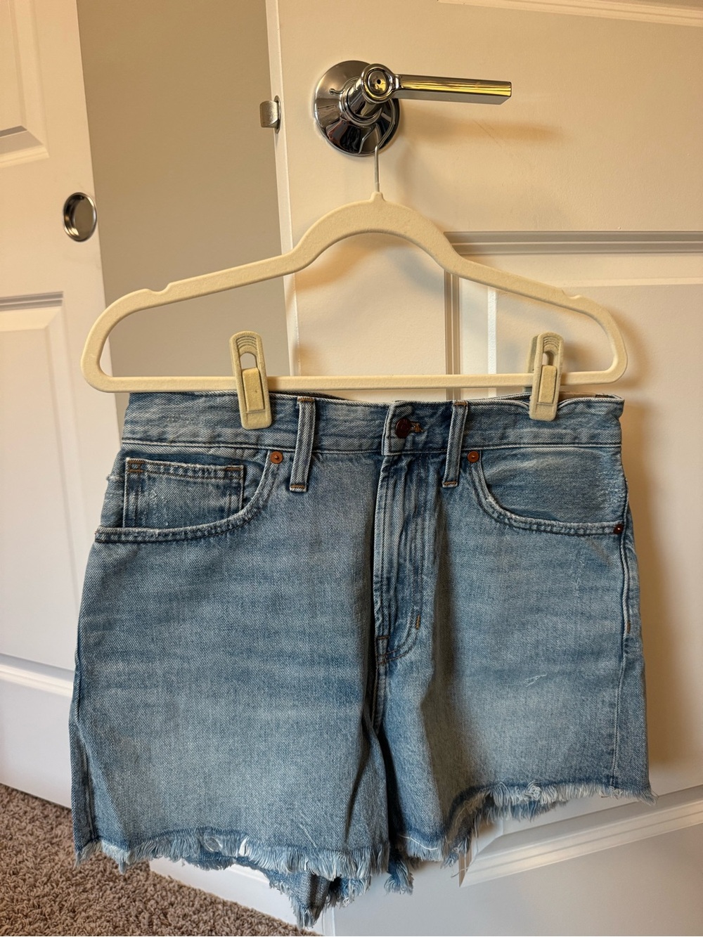 Madewell Curvy Perfect Vintage Jean Short with Frayed Hem
